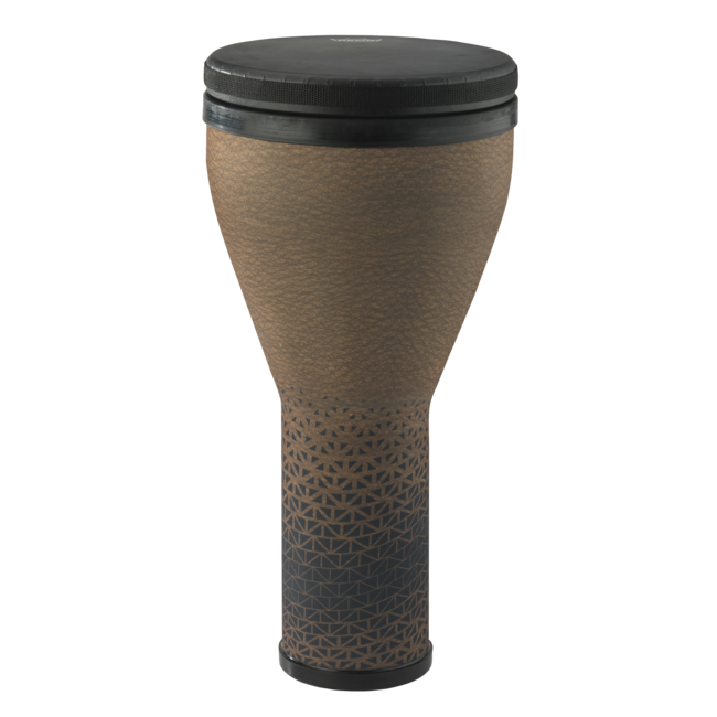 Remo - DJ-2510-67- - Festival Djembe, Pre-Tuned, 10" Diameter, 20.5" Height, Black Suede Fliptop Replaceable, Holi Blue