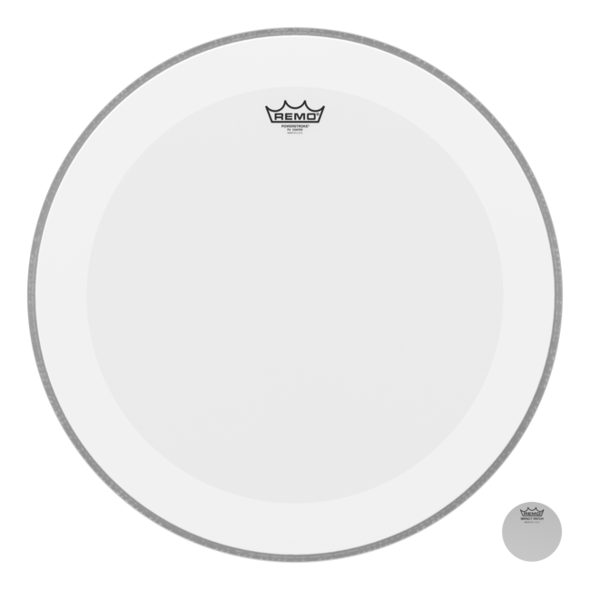 Remo - P4-1123-C2- - Bass Drum, Powerstroke 4, Coated, 23" Diameter, With Impact Patch