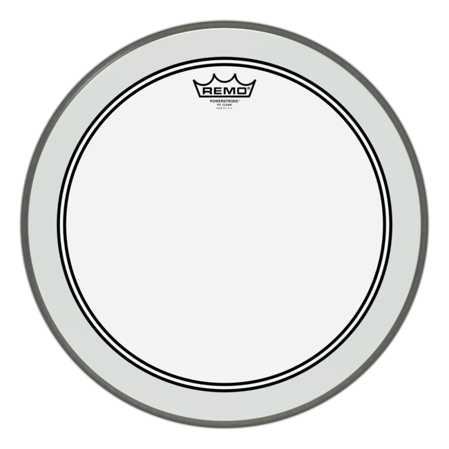 Remo - P3-1316-C1- - **Special Order**, Bass Drum, Powerstroke 3, Clear, 16" Diameter, 2-1/2" Impact Patch, No Stripe