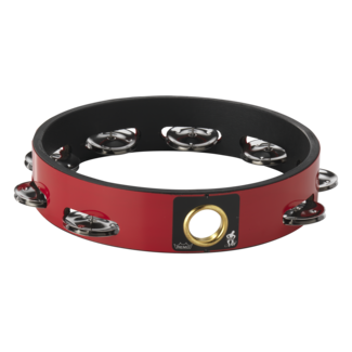 Remo Remo - TA-6208-00- - Tambourine, Headless, 8" Diameter, 8 Pairs Jingles X 2 Rows, Quadura White