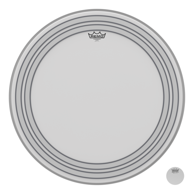 Remo - P3-1818-ES- - Bass Drum, Powerstroke 3, Ambassador, Black Suede, 18" Diameter