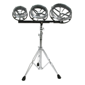 Remo Remo - TA-5110-ML- - **Remo Asia**, Tambourine, Economy, 10" Diameter, 8 Pairs Jingles X 1 Row, Quadura Black