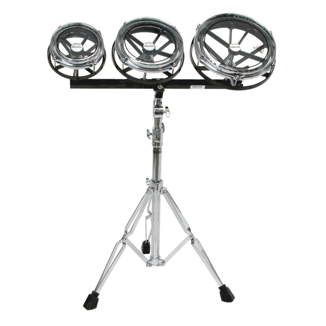 Remo - TA-5110-ML- - **Remo Asia**, Tambourine, Economy, 10" Diameter, 8 Pairs Jingles X 1 Row, Quadura Black