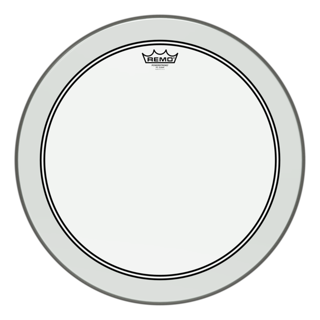 Remo - P3-1318-00- - Bass Drum, Powerstroke 3, Clear, 18" Diameter, No Stripe