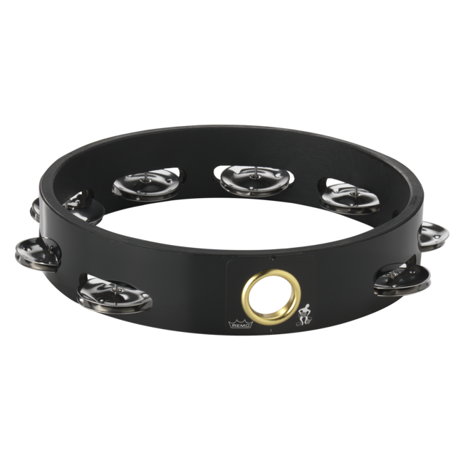 Remo - TA-6108-00- - Tambourine, Headless, 8" Diameter, 8 Pairs Jingles X 1 Row, Quadura White