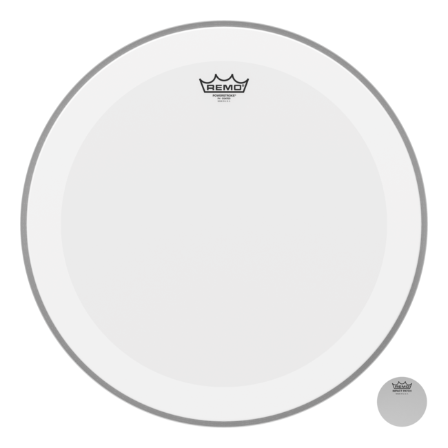 Remo - P4-1122-C2- - Bass Drum, Powerstroke 4, Coated, 22" Diameter, With Impact Patch