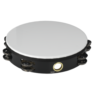 Remo Remo - TA-5106-ML- - **Remo Asia**, Tambourine, Economy, 6" Diameter, 6 Pairs Jingles X 1 Row, Quadura Black