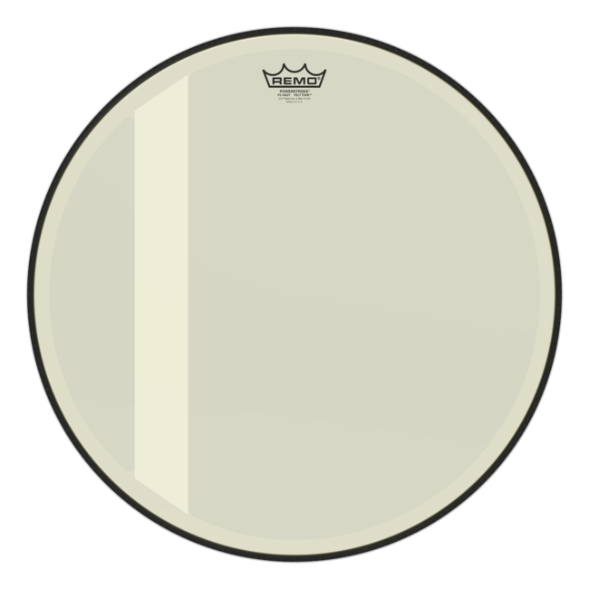 Remo - P3-1022-00-FLT - Bass Drum, Powerstroke 3, Hazy, Felt Tone, 22" Diameter