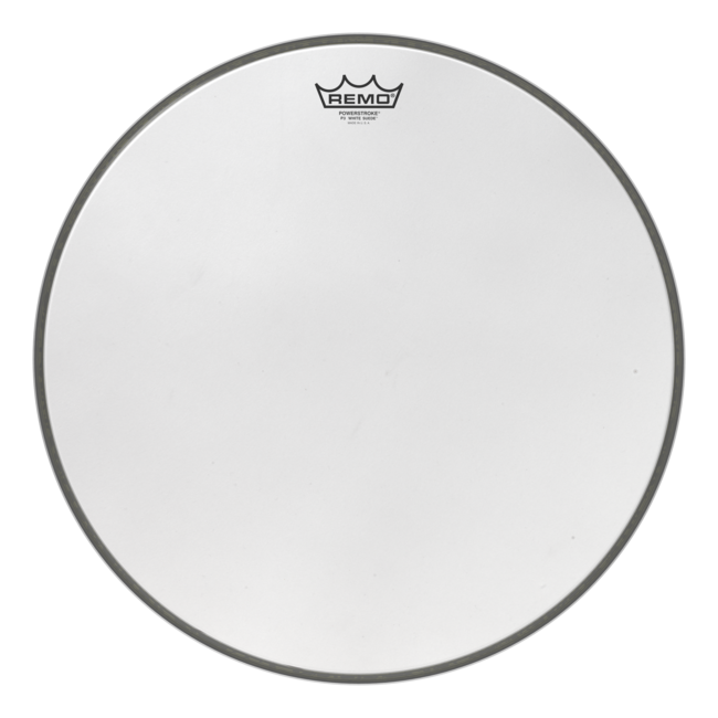 Remo - P3-1820-WS- - Bass Drum, Powerstroke 3, Ambassador, White Suede, 20" Diameter