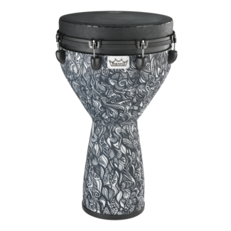 Remo Remo - DJ-6112-32- - Djembe, Designer Series, Apex, 12" X 22", Key-Tuned, Skyndeep Fiberskyn, Beige Drumhead, Green Kinte