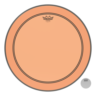 Remo Remo - P3-1320-CT-OGOH - Bass Drum, Powerstroke 3, Colortone, 20" Diameter, Orange, 5" Offset Hole