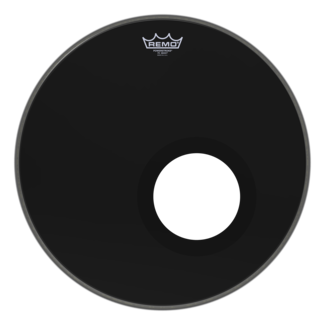 Remo Remo - P3-1020-ES- - Bass Drum, Powerstroke 3, Ebony, 20" Diameter, 5" Black Dynamo