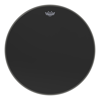 Remo Remo - P3-1024-ES-DM - Bass Drum, Powerstroke 3, Ebony, 24" Diameter, 5" Black Dynamo Installed