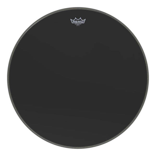Remo - ES-1026-00- - Bass Drum, Ambassador, Ebony, 26" Diameter