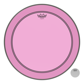 Remo Remo - P3-1320-CT-PKOH - Bass Drum, Powerstroke 3, Colortone, 20" Diameter, Pink, 5" Offset Hole