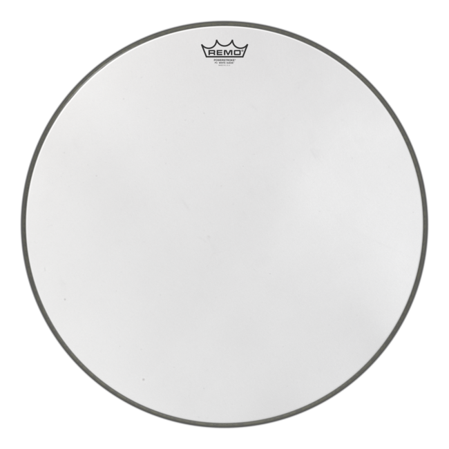 Remo - P3-1826-WS- - Bass Drum, Powerstroke 3, Ambassador, White Suede, 26" Diameter