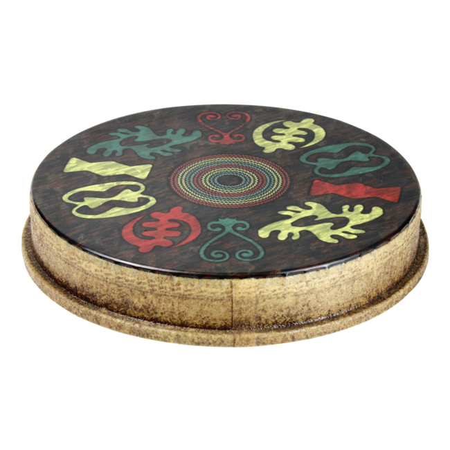 Remo - MO-2514-SD-0024 - Drumhead, M2 Type, Skyndeep, Adinkra Graphic, 14" Diameter, 2.5" Collar