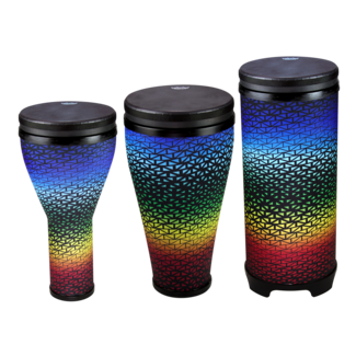 Remo Remo - DP-2510-AA-65 - Festival Drum Combo Pack, Djembe 10", Timbau 10", Tubano 10", Black Suede Fliptop Replaceable, Morado