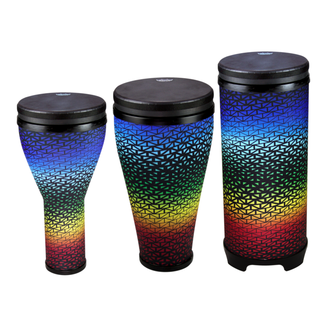 Remo - DP-2510-AA-65 - Festival Drum Combo Pack, Djembe 10", Timbau 10", Tubano 10", Black Suede Fliptop Replaceable, Morado
