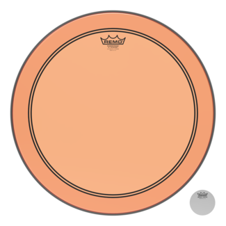 Remo Remo - P3-1318-CT-OGOH - Bass Drum, Powerstroke 3, Colortone, 18" Diameter, Orange, 5" Offset Hole