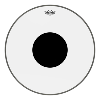 Remo Remo - CS-1324-10- - Bass Drum, Controlled Sound, Clear, 24" Diameter, Black Dot On Top