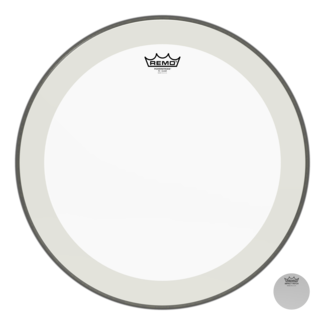 Remo Remo - P4-1322-C2- - Bass Drum, Powerstroke 4, Clear, 22" Diameter, With Impact Patch