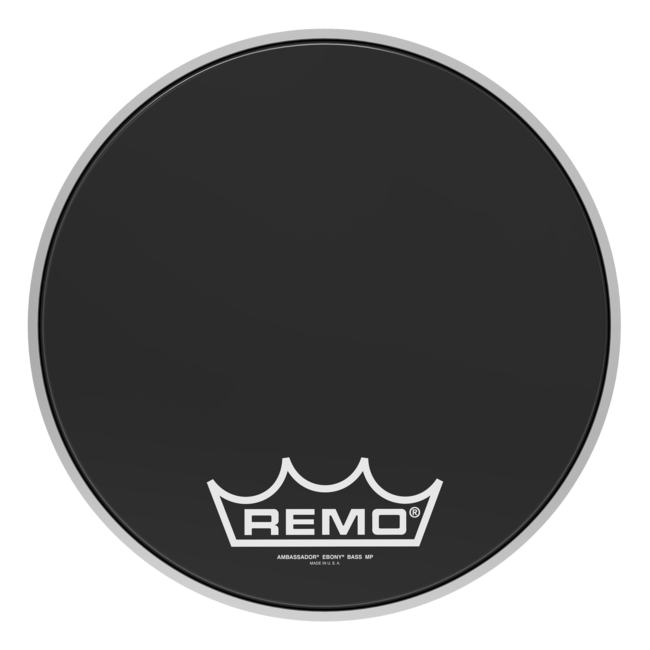 Remo - ES-1016-00- - **Special Order**, Bass Drum, Ambassador, Ebony, 16" Diameter