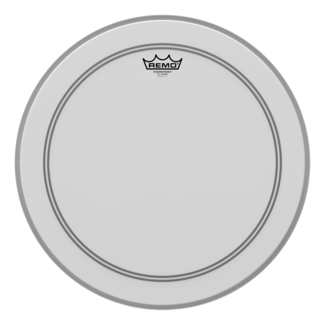 Remo Remo - P3-1118-10- - Bass Drum, Powerstroke 3, Coated, 18" Diameter, No Stripe, Bottom Black Dot