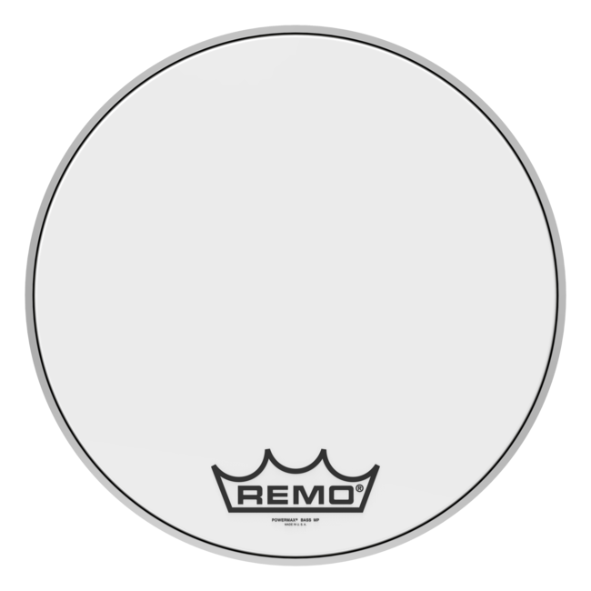 Remo - PM-1020-MP- - Bass Drum, Powermax, Ultra White, 20" Diameter, Mp