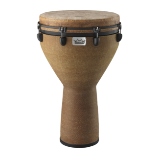 Remo Remo - DJ-0016-PM- - Djembe, Mondo, Key-Tuned, 16" X 27", Skyndeep Fiberskyn, Contour Tuning Brackets, Kintekloth Finish
