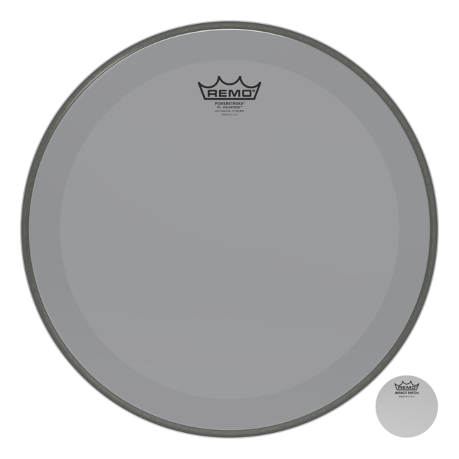 Remo - P3-1316-CT-YE - Bass Drum, Powerstroke 3, Colortone, 16" Diameter, No Striping, Yellow