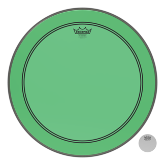 Remo Remo - P3-1320-CT-GNOH - Bass Drum, Powerstroke 3, Colortone, 20" Diameter, Green, 5" Offset Hole