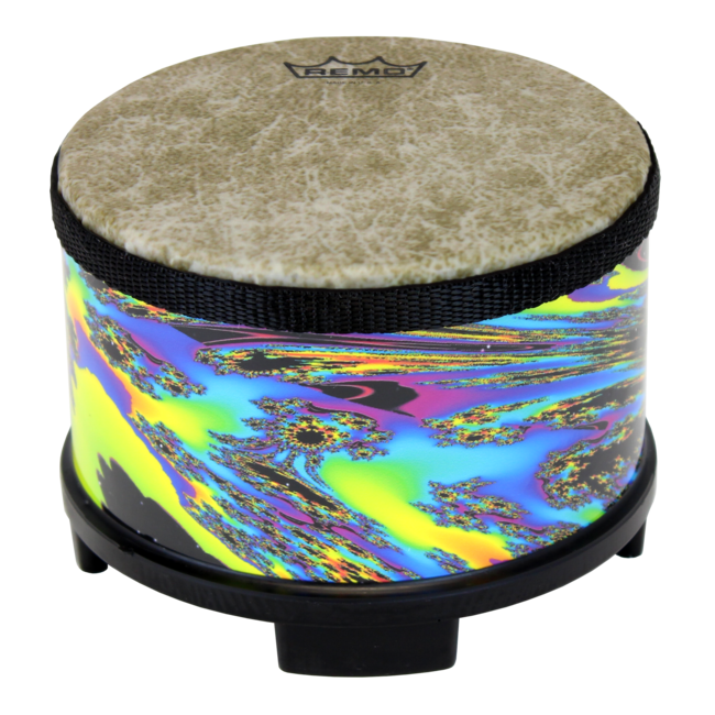 Remo - KD-5816-01- - **Remo Asia**, Drum, Kids Percussion, Gathering Drum, 16" Diameter, 8" Height, Rain Forest Finish
