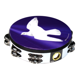 Remo Remo - TA-9110-70-AB002 - Tambourine, Pre-Tuned, Artbeat Artist Collection, Black Skyndeep, 10" Diameter, 8 Pairs Jingles X 1 Row, Quadura Black, Candy Skull, Artwork By Jose Pasillas