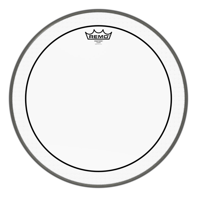 Remo - PS-1318-00- - Bass Drum, Pinstripe, Clear, 18" Diameter