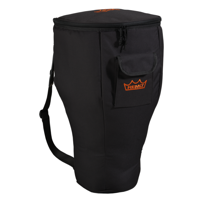 Remo - DJ-0014-BG- - Bag, Djembe, Deluxe, 16.5" X 27", Padded With Shoulder Strap, Handle, Pocket, Fits 14" Drum, Black