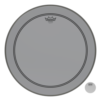 Remo Remo - P3-1320-CT-SMOH - Bass Drum, Powerstroke 3, Colortone, 20" Diameter, Smoke, 5" Offset Hole