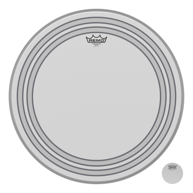 Remo - PW-1122-00- - Bass Drum, Powersonic, Coated, 22" Diameter