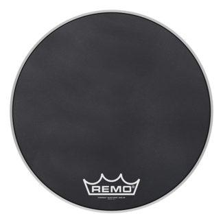 Remo Remo - PM-1822-MP- - Bass Drum, Powermax, Black Suede, 22" Diameter, Mp