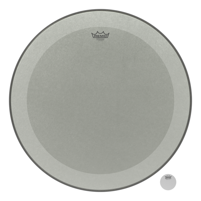 Remo - P3-1216-C1- - Bass Drum, Powerstroke 3, Smooth White, 16" Diameter, Dynamo, No Stripe