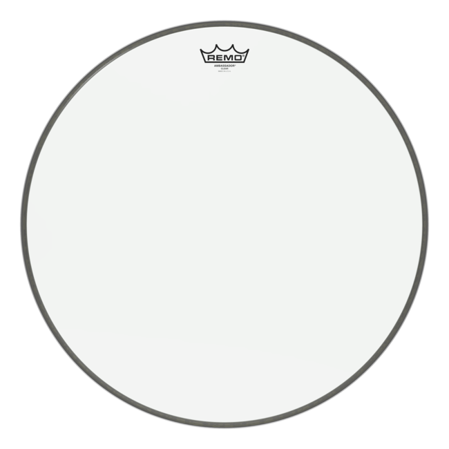 Remo - BR-1320-CH- - Bass Drum, Ambassador, Clear, 20" Diameter, Center Hole