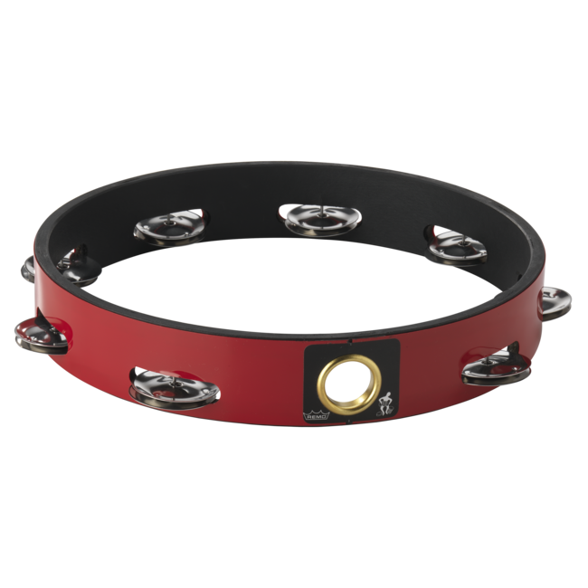 Remo - TA-6106-70- - **Remo Asia**, Tambourine, Headless, 6" Diameter, 6 Pairs Jingles X 1 Row, Quadura Black