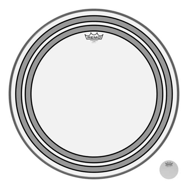 Remo - PW-1324-00- - Bass Drum, Powersonic, Clear, 24" Diameter