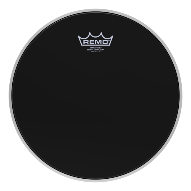 Remo - PS-0413-MP- - Batter, Crimplock, Pinstripe, Ebony, 13" Diameter