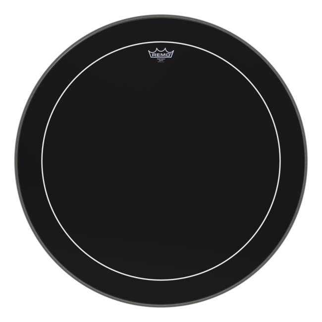 Remo - ES-1630-PS- - **Special Order**, Bass Drum, Pinstripe, Ebony, 30" Diameter