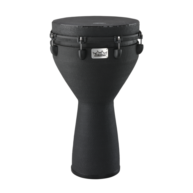 Remo - DJ-0014-05- - Djembe, Mondo, Key-Tuned, 14" X 25", Skyndeep Fiberskyn, Contour Tuning Brackets, Earth Finish