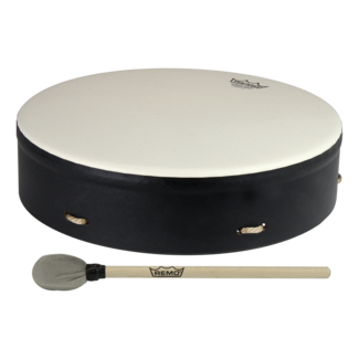 Remo Remo - E1-0316-71-CST - Drum, Buffalo, 16" Diameter, 3.5" Depth, With Comfort Sound Technology, Mallet, Black