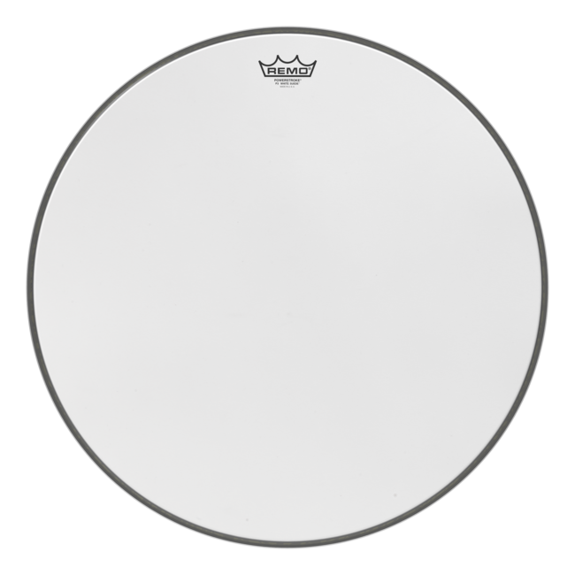 Remo - P3-1823-WS- - Bass Drum, Powerstroke 3, Ambassador, White Suede, 23" Diameter