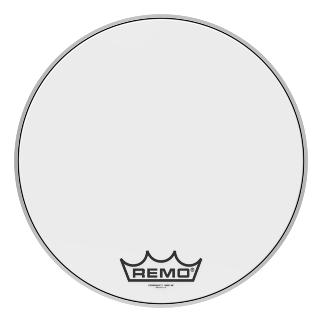 Remo - PM-2022-MP- - Bass Drum, Powermax 2, Ultra White, 22" Diameter, Mp