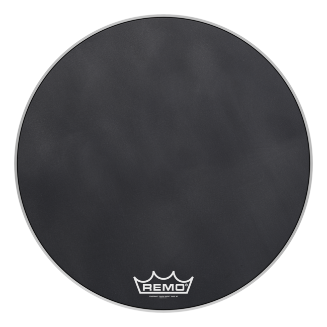 Remo - PM-1830-MP- - Bass Drum, Powermax, Black Suede, 30" Diameter, Mp
